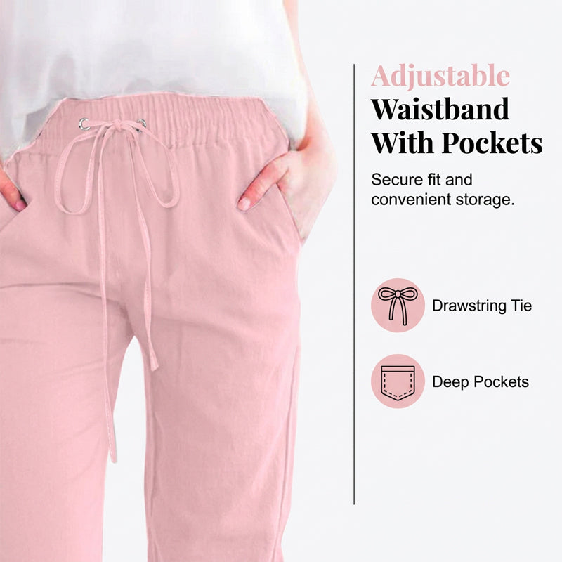 🌸 Drawstring Capris – Pockets & Breathable Comfort