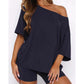 Women's Solid Color Relaxed Fit Top and Shorts Outfit