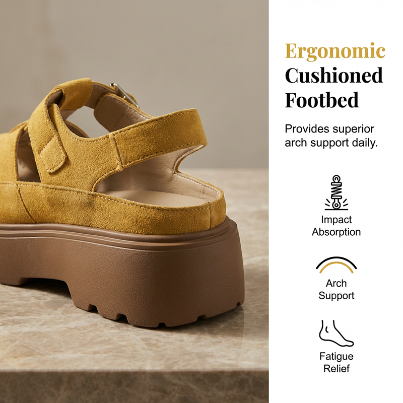 👡 50% OFF NOW! 🔥 Women's Platform Chunky Sandals – Cushioned footbed & anti-slip sole – Stylish, comfy & perfect for summer strolls, beach or daily wear ☀️