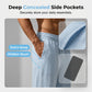 Breathable Straight-Leg Pants – Elastic Waist, Cool & Dry