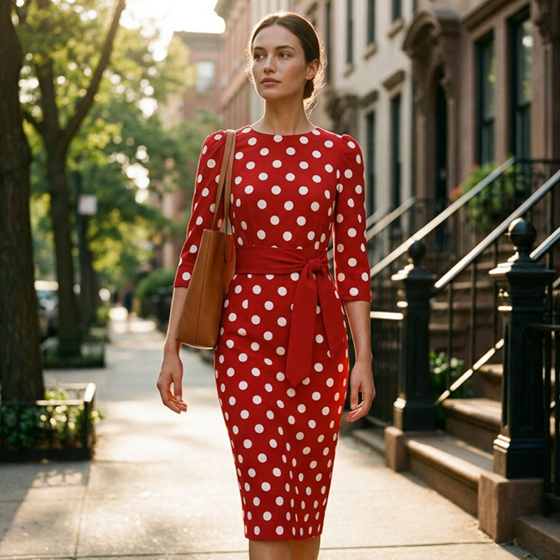 🔥Last Day Special Sale 60% OFF!!💝Women's Retro Elegant Polka Dot Dress