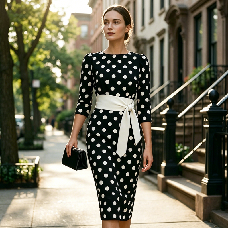 🔥Last Day Special Sale 60% OFF!!💝Women's Retro Elegant Polka Dot Dress