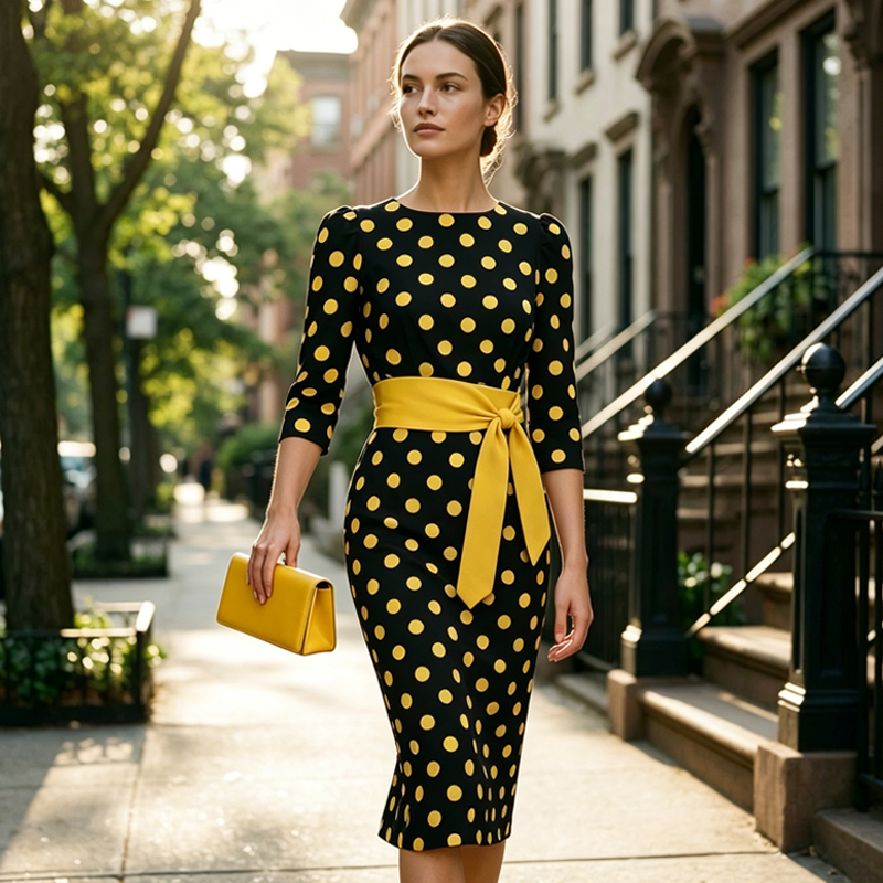 🔥Last Day Special Sale 60% OFF!!💝Women's Retro Elegant Polka Dot Dress