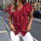 🎉 LIMITED TIME 50% OFF! 🔥New Arrivals & Best Sellers-Elegant Ruffle V-Neck Blouse