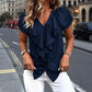 🎉 LIMITED TIME 50% OFF! 🔥New Arrivals & Best Sellers-Elegant Ruffle V-Neck Blouse
