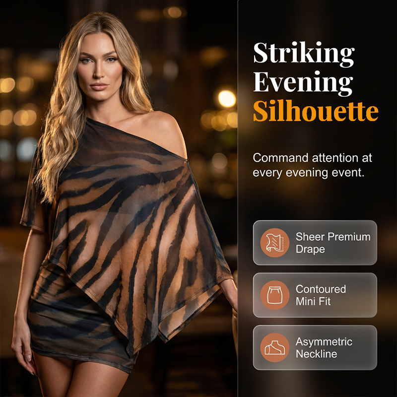 💃 LIMITED-TIME 60% OFF! 🌴 Asymmetric Shawl Top & High Waist Skirt Set
