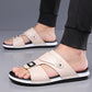 ☀️ 50% Off | Men's Faux Leather Slip-On Sandals – Premium Comfort ✈️🌞
