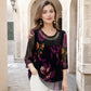 👚 50% OFF NOW! 🌸 Elegant Floral Print Tunic Top – Sheer 3/4 sleeves & double-layer hem – Plus size, lightweight & breezy – perfect for summer or boho chic 🌿✨