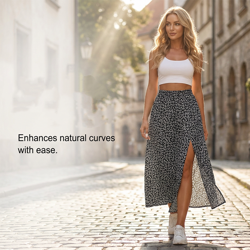 👗 LIMITED-TIME 50% OFF! ✨👗Women's Ditsy Floral High-Waist Slit Skirt