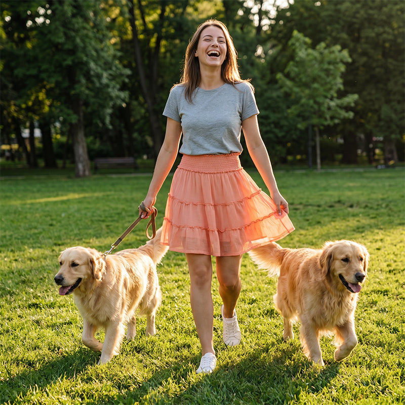 🎉FLASH DEAL 50% OFF！ – Flowy Tiered Ruffle Skort👗  | Hidden Shorts, Comfy Elastic Waist, Breathable Summer Fabric 🌞 Perfect for Active Days & Brunch Dates 🥂