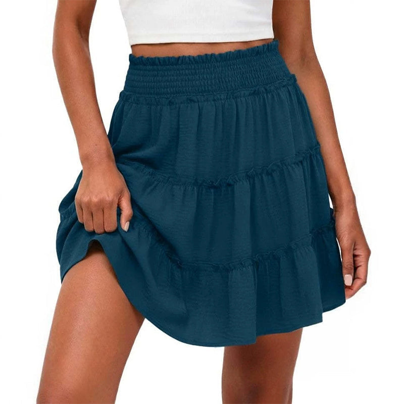 🎉FLASH DEAL 50% OFF！ – Flowy Tiered Ruffle Skort👗  | Hidden Shorts, Comfy Elastic Waist, Breathable Summer Fabric 🌞 Perfect for Active Days & Brunch Dates 🥂