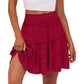 🎉FLASH DEAL 50% OFF！ – Flowy Tiered Ruffle Skort👗  | Hidden Shorts, Comfy Elastic Waist, Breathable Summer Fabric 🌞 Perfect for Active Days & Brunch Dates 🥂