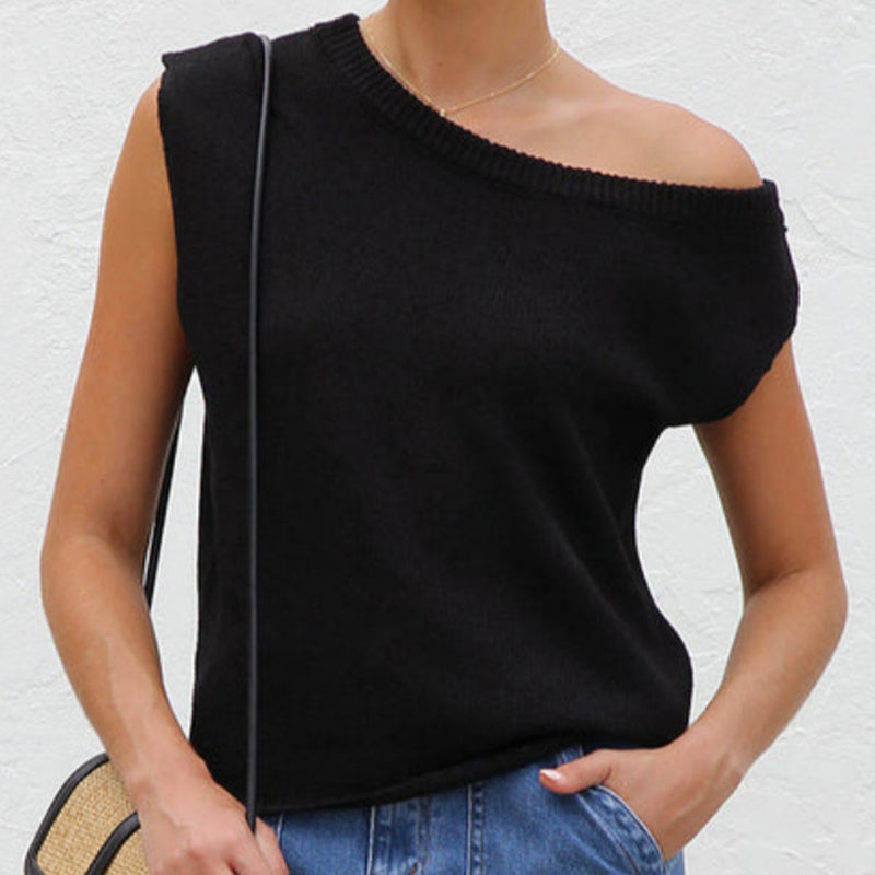 💃2026 Summer Sale-60% OFF💐 Women's Fashionable Knit Off-Shoulder Top