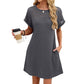 50% OFF! 👗💥Women's Short Sleeve Lace Patchwork A-Line Dress