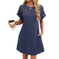 50% OFF! 👗💥Women's Short Sleeve Lace Patchwork A-Line Dress
