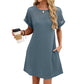 50% OFF! 👗💥Women's Short Sleeve Lace Patchwork A-Line Dress