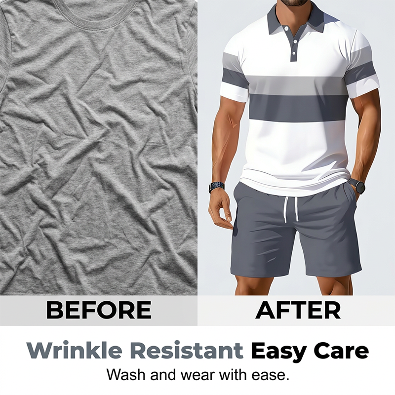 📢📢ONLY $42.99 FOR THE WHOLE 2 PIECES Outfit⏳LAST DAY SALE 50% OFF !!📢Men's Two-Piece Shirt and Shorts Set, Soft Breathable Casual Short Sleeve Top & Shorts Loungewear Set For Daily Summer Wear