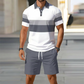 📢📢ONLY $42.99 FOR THE WHOLE 2 PIECES Outfit⏳LAST DAY SALE 50% OFF !!📢Men's Two-Piece Shirt and Shorts Set, Soft Breathable Casual Short Sleeve Top & Shorts Loungewear Set For Daily Summer Wear