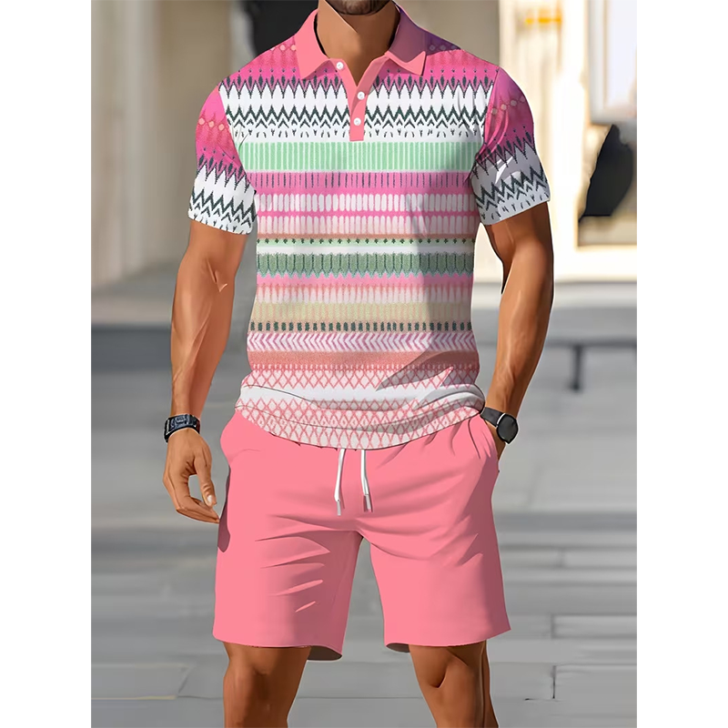 📢📢ONLY $42.99 FOR THE WHOLE 2 PIECES Outfit⏳LAST DAY SALE 50% OFF !!📢Men's Two-Piece Shirt and Shorts Set, Soft Breathable Casual Short Sleeve Top & Shorts Loungewear Set For Daily Summer Wear