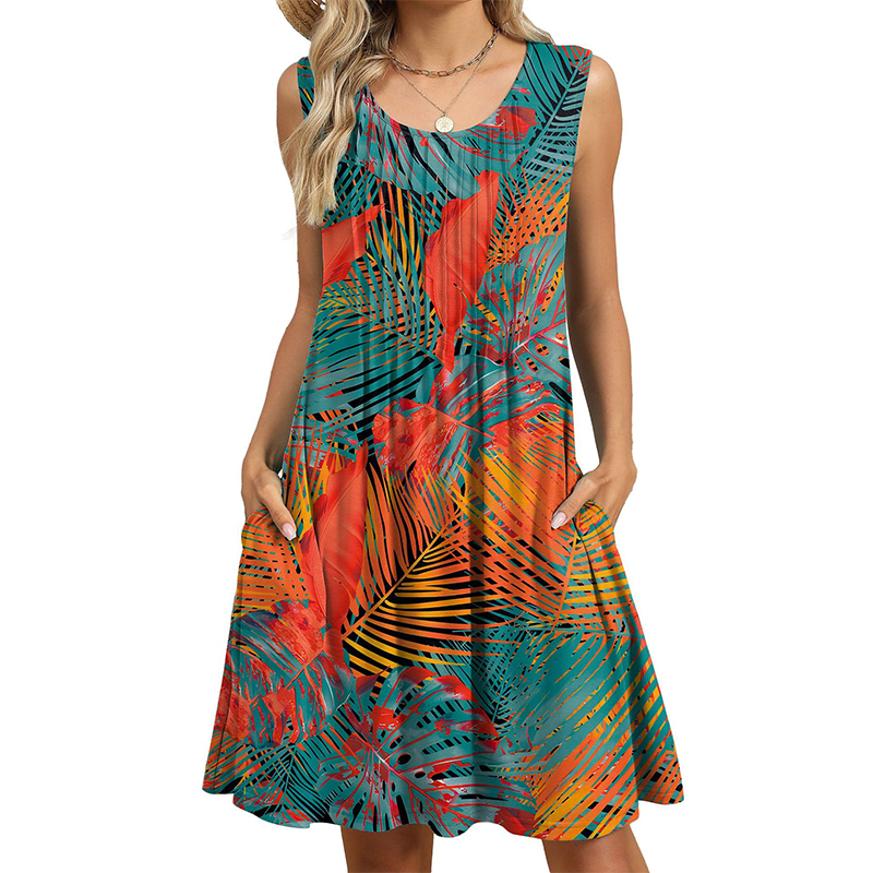 ⏰ LIMITED TIME 50% OFF! 👗✨ Women's Casual Loose Fit Sleeveless Dress – Flowy, Breezy & Figure-Flattering with Side Pockets ☀️🌴