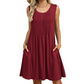 ⏰ LIMITED TIME 50% OFF! 👗✨ Women's Casual Loose Fit Sleeveless Dress – Flowy, Breezy & Figure-Flattering with Side Pockets ☀️🌴