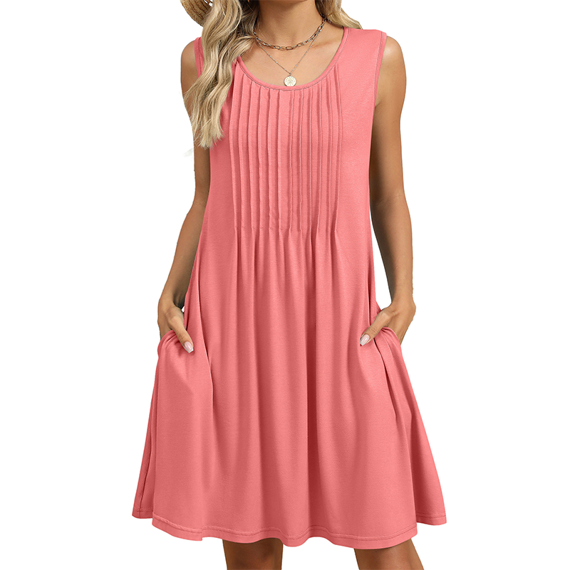 ⏰ LIMITED TIME 50% OFF! 👗✨ Women's Casual Loose Fit Sleeveless Dress – Flowy, Breezy & Figure-Flattering with Side Pockets ☀️🌴