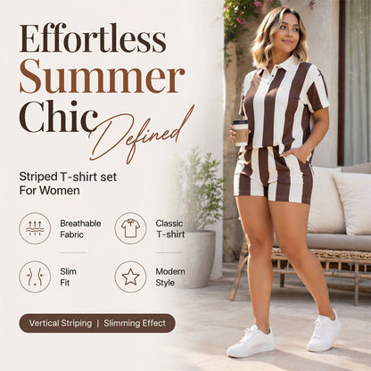 ⏰2026 SUMMER HOT SALE – 50% OFF! 🔥 👚Women's Summer Casual Striped 2-Piece Set