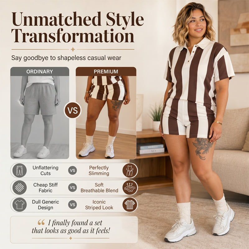 ⏰2026 SUMMER HOT SALE – 50% OFF! 🔥 👚Women's Summer Casual Striped 2-Piece Set