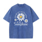 🏆Hot Sale 50% OFF🔥Unisex Vintage Washed Daisy Print Loose Fit T-Shirt