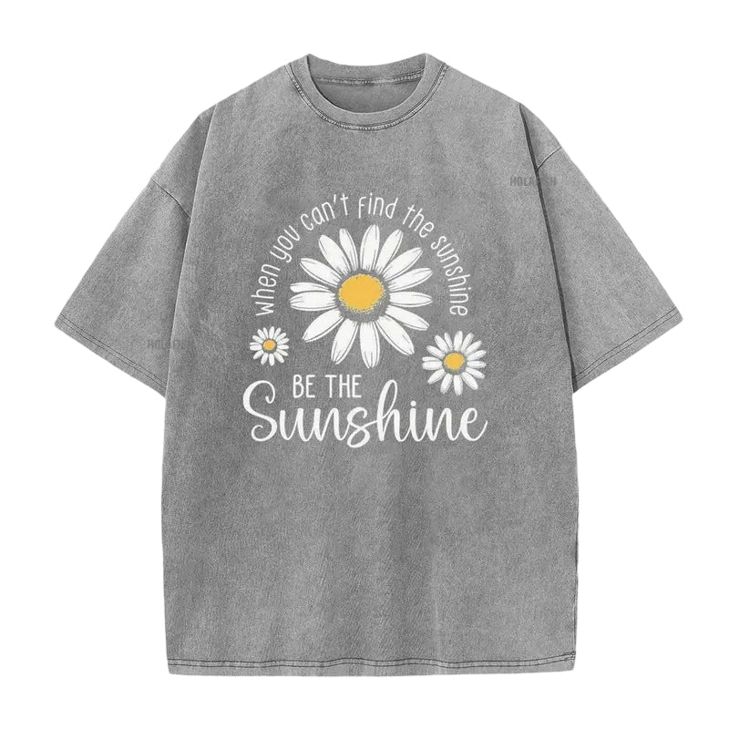 🏆Hot Sale 50% OFF🔥Unisex Vintage Washed Daisy Print Loose Fit T-Shirt
