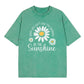 🏆Hot Sale 50% OFF🔥Unisex Vintage Washed Daisy Print Loose Fit T-Shirt