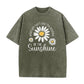 🏆Hot Sale 50% OFF🔥Unisex Vintage Washed Daisy Print Loose Fit T-Shirt