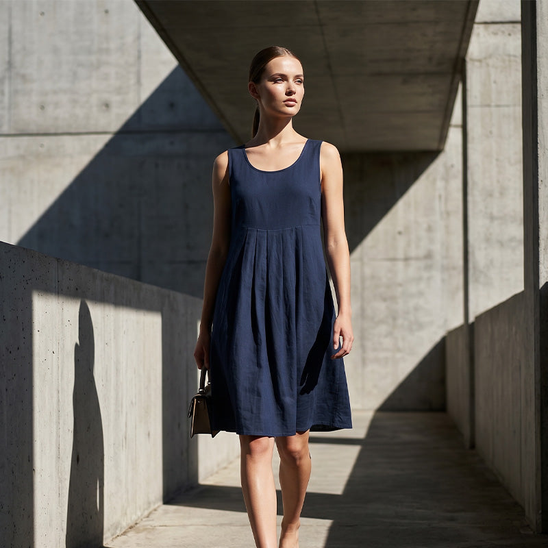 🩱2026 New Arrival 50% OFF! ☀️Women's Casual Sleeveless Pleated Dress