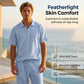 📢📢50% OFF !! ⏰Men's Casual Linen Blend Shirt and Pants Set Loose Fit Beach Wear