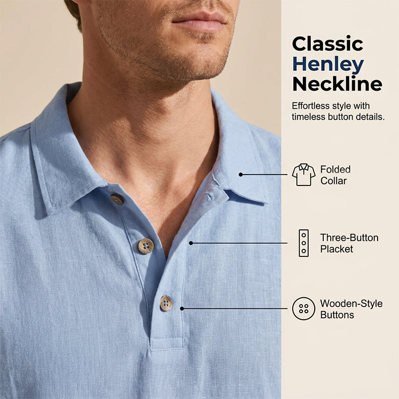 📢📢50% OFF !! ⏰Men's Casual Linen Blend Shirt and Pants Set Loose Fit Beach Wear