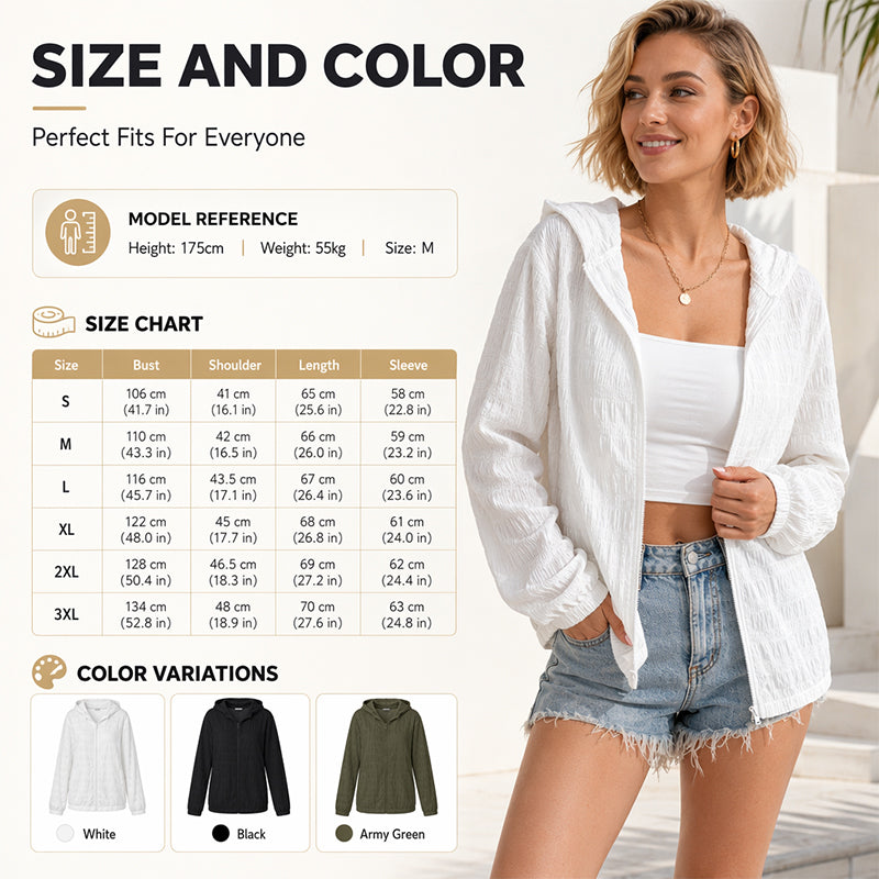 💖2026 Summer Sale 50% OFF💥Lightweight Zip-Up Hoodie – Breathable & Wrinkle-Resistant Fit