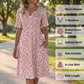 🎉 LIMITED TIME 50% OFF! 🔥Women's Casual V-Neck Print Dress with Pockets