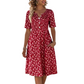 🎉 LIMITED TIME 50% OFF! 🔥Women's Casual V-Neck Print Dress with Pockets