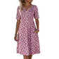 🎉 LIMITED TIME 50% OFF! 🔥Women's Casual V-Neck Print Dress with Pockets