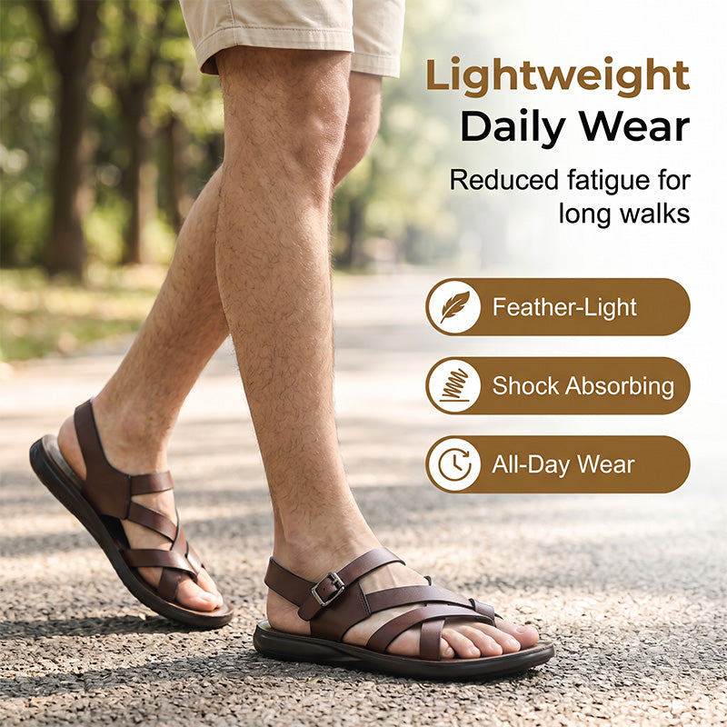 📢📢50% OFF !! ⏰Men Roman Sandals Summer Casual Soft Sole Beach Shoes