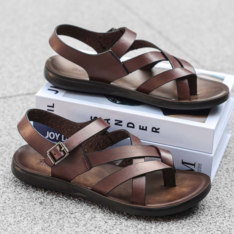 📢📢50% OFF !! ⏰Men Roman Sandals Summer Casual Soft Sole Beach Shoes