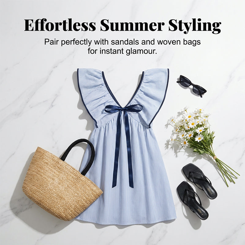 🎁New Arrivals 50% OFF💥Women's V Neck Babydoll Mini Dress