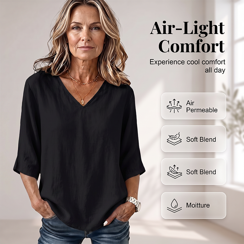 👗 50% OFF NOW! 💥Women's Casual V-Neck 3/4 Sleeve Blouse