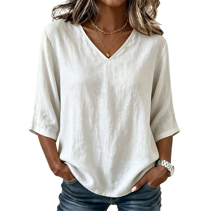 👗 50% OFF NOW! 💥Women's Casual V-Neck 3/4 Sleeve Blouse