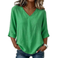 👗 50% OFF NOW! 💥Women's Casual V-Neck 3/4 Sleeve Blouse