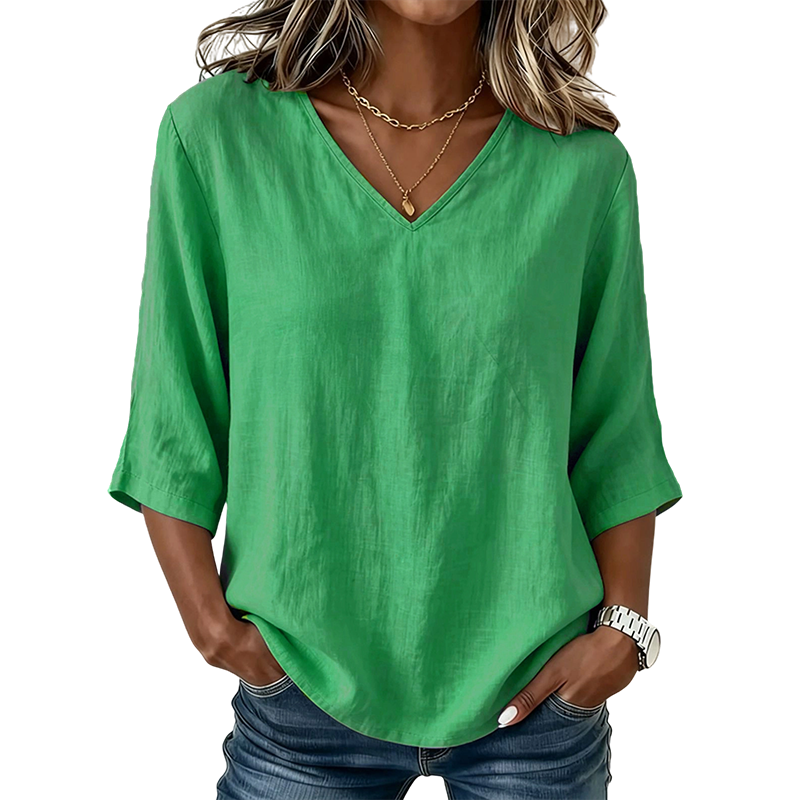 👗 50% OFF NOW! 💥Women's Casual V-Neck 3/4 Sleeve Blouse