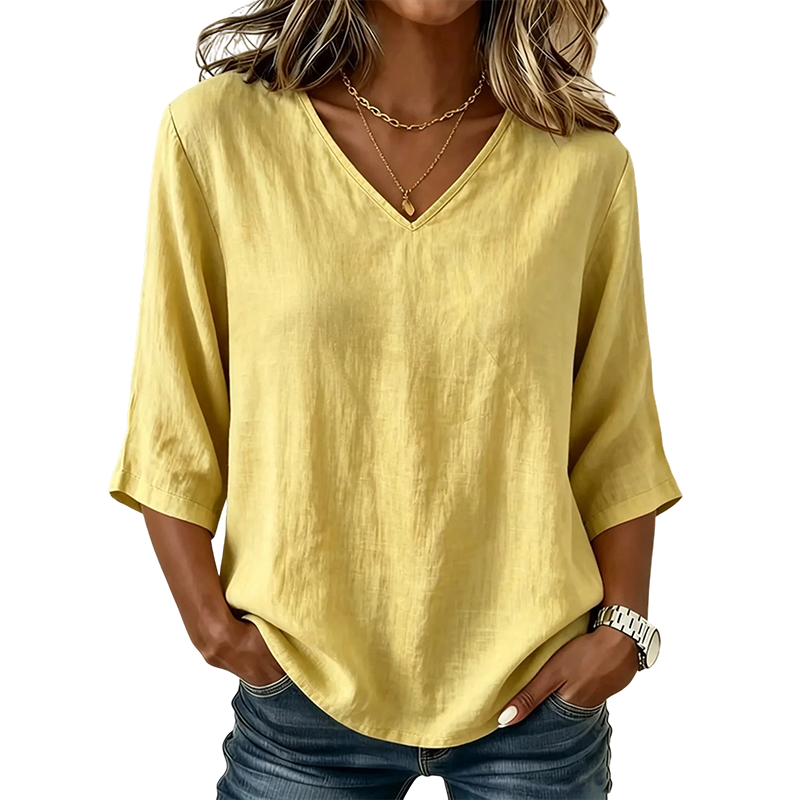 👗 50% OFF NOW! 💥Women's Casual V-Neck 3/4 Sleeve Blouse