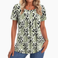 🐆LAST DAY SALE 50% OFF🐾Women's Casual Printed Round Neck Short Sleeve Top
