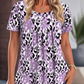 🐆LAST DAY SALE 50% OFF🐾Women's Casual Printed Round Neck Short Sleeve Top