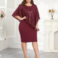 ⏳Limited-time 50% off⏰Women's Elegant Sequin Asymmetrical Cape Slim Fit Midi Dress